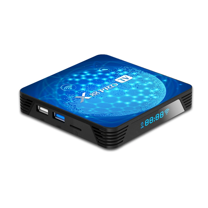 X88 Pro ТВ Android сет-топ-бокс 4G/64GB RK3318 Android 11, пары WiFi Bluetooth tvbox