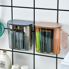 垃圾袋收納神器廚房壁掛式塑料袋收納盒抽取式大容量購物袋整理盒