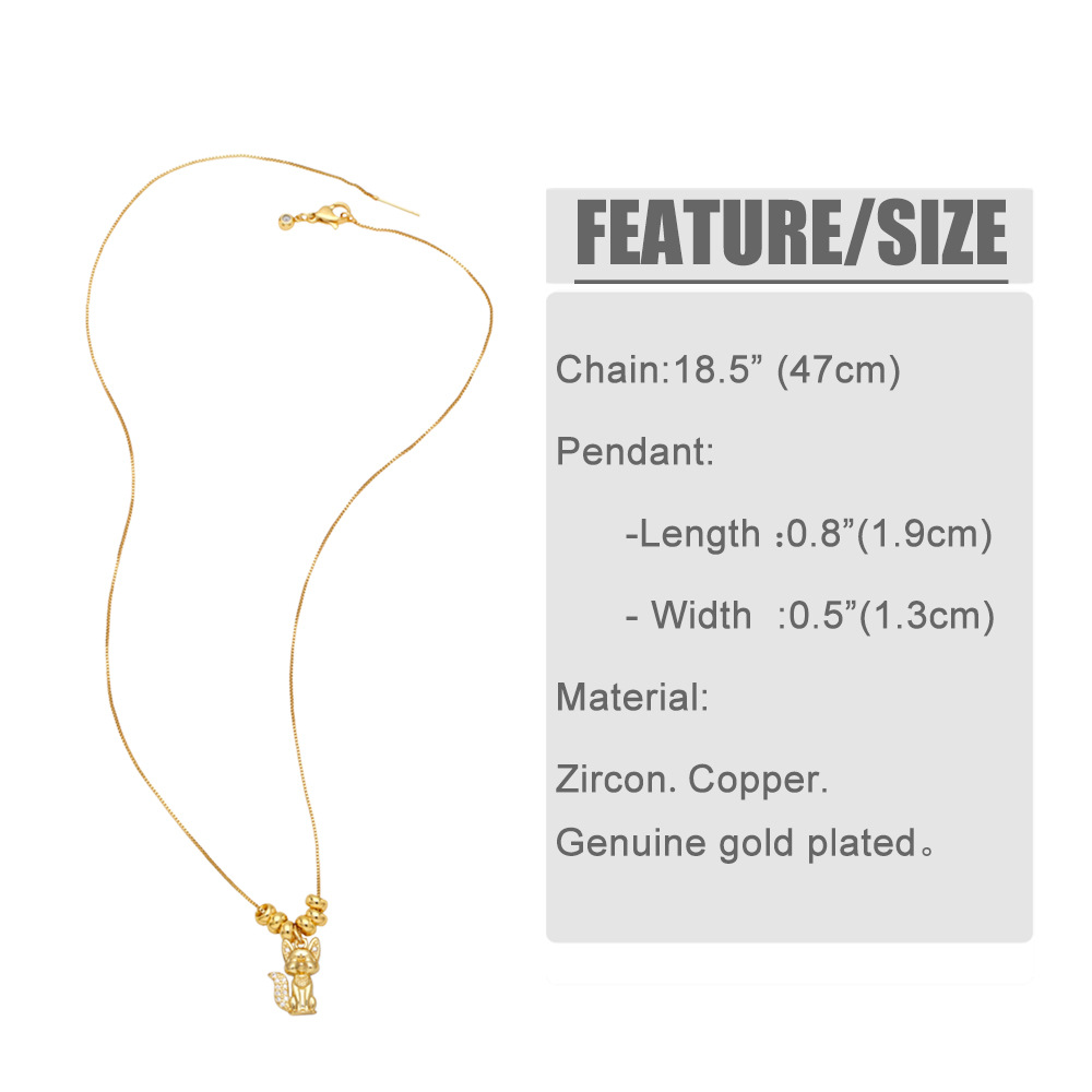 Fashion Cute Animal Pig Bunny Pendant Clavicle Chain Necklace