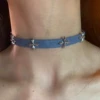 Синий (джинсовый, крест-цветок)