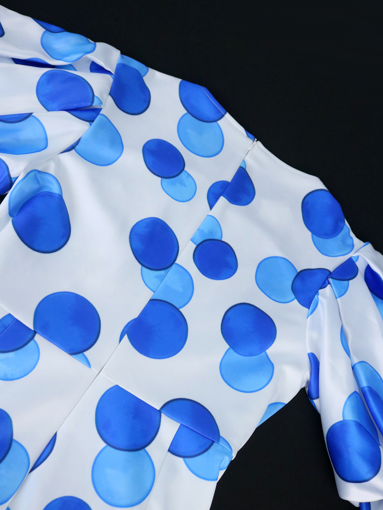 Casual Round Neck Flared Sleeves Dress Polka Dot Ribbon Pleated Hip Dresses 15 Casual Round Neck Flared Sleeves Dress Polka Dot Ribbon Pleated Hip Dresses