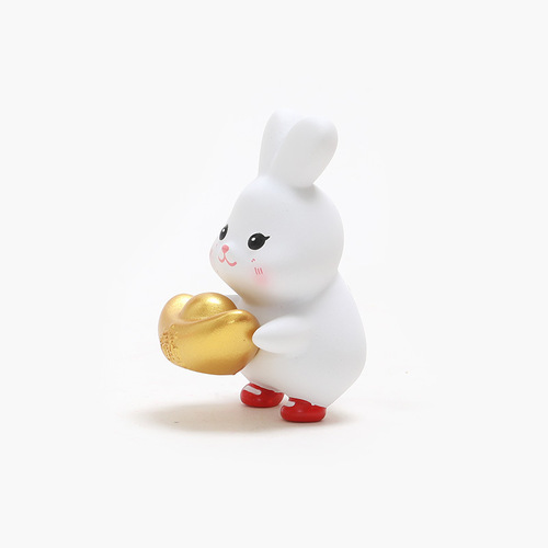 Yi Ming's Plump Girl Bunny Refrigerator Magnet: Cute 3D Stereo Resin Creative Magnetic Stickers—Wholesale Options
