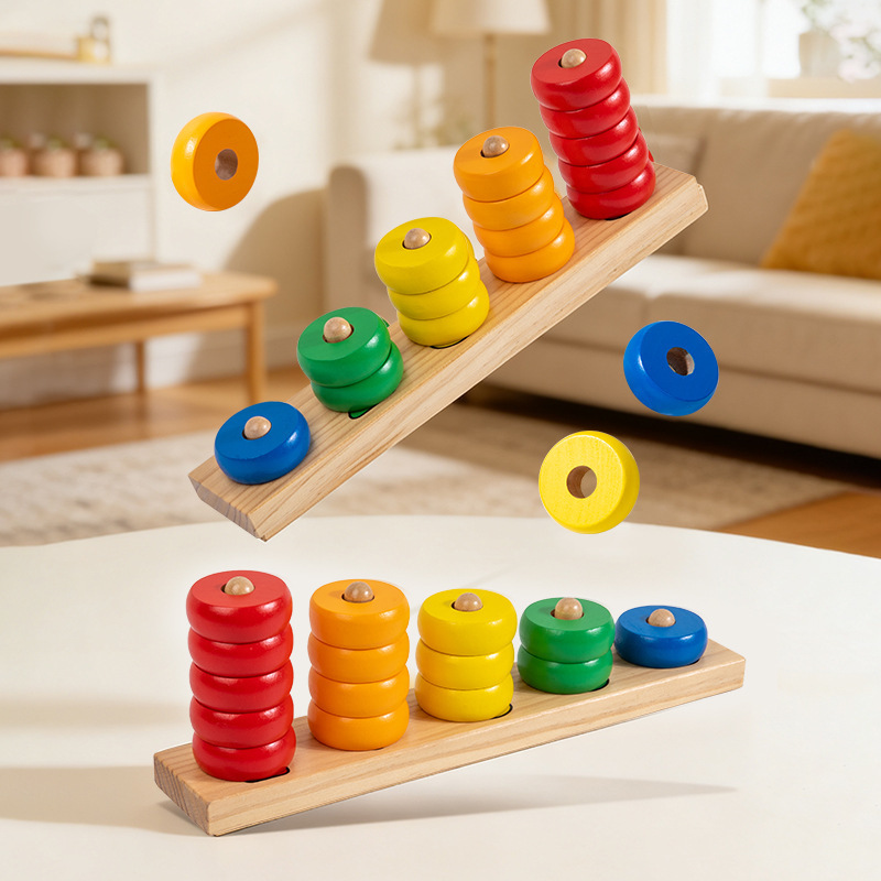 Montessori Early Education Wooden Teaching Aids Counting Set Columns for Counting and Montessori Baby Practice Grasping Wooden Objects Montessori Early Education Wooden Teaching Aids Counting Set Columns for Counting and Montessori Baby Practice Grasping Wooden Objects