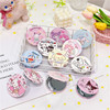 Cartoon small handheld double-sided round mirror, new collection