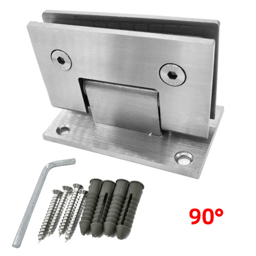 304/201 stainless steel frameless glass door hinge two-way bathroom glass clip shower room hinge 90 degrees