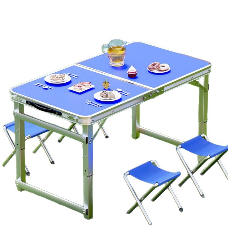 Mesa plegable para estand rectangular decoración portátil ceremonia de inicio de construcción mesa plegable para estand simple mesa de comedor al aire libre