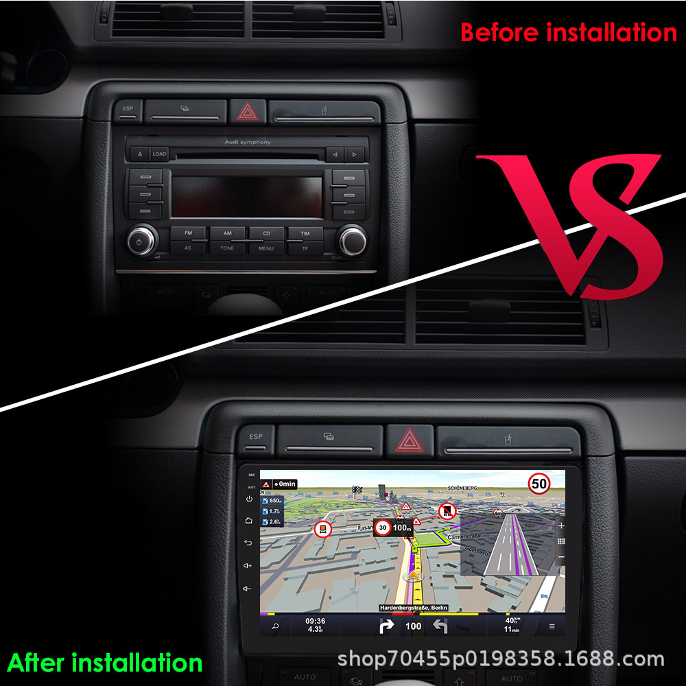 7 inch 9 inch is suitable for Audi A4 car Android central control large screen GPS navigator reversing image all-in-one machine