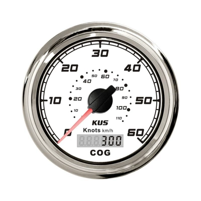 automobile instrument Speedometer with Azimuth Display 12V - white-table-60knots