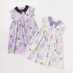 2024 Summer Girls 3D Cat Collar Dress with Copper Medal at the Neck