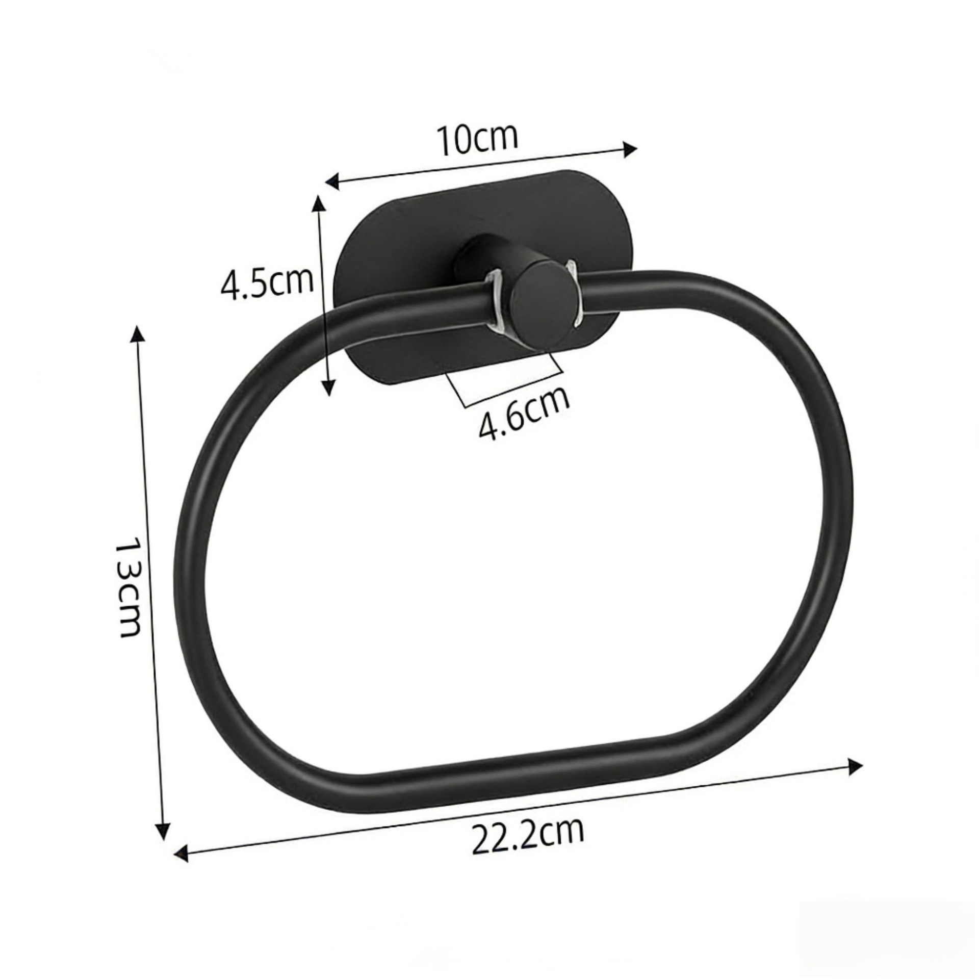 Anillo de toalla oval (negro)