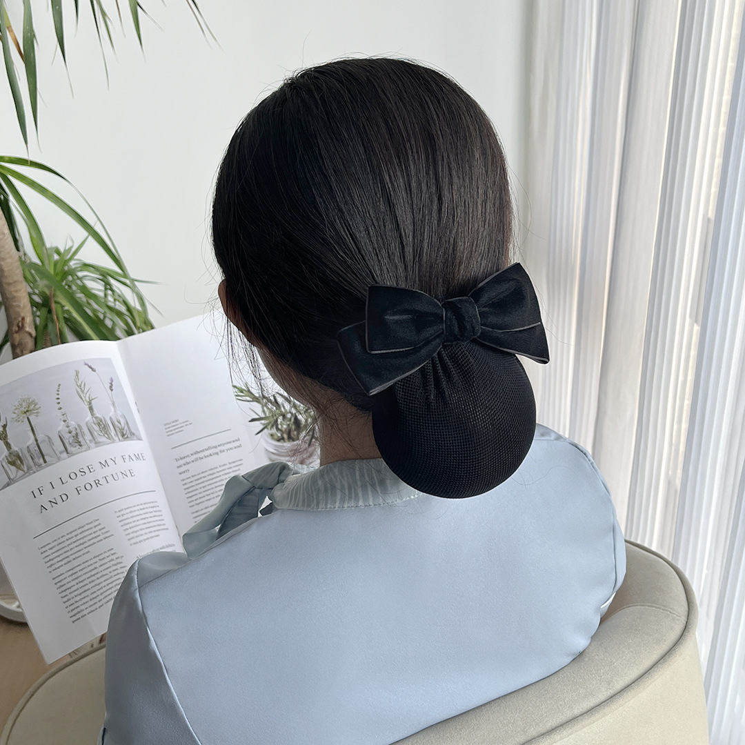 Professional Velvet Hairnet Headpiece for Female Nurses, Bank and Flight Attendant Headwear, Hotel and Telecommunications Hairnets, Hair Accessories