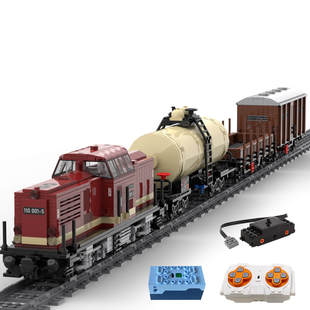 Building Block Cross-Border Moc-81729 Br110 Comes with Box Trucks, Tank Trucks, and Flatbed Trucks 217