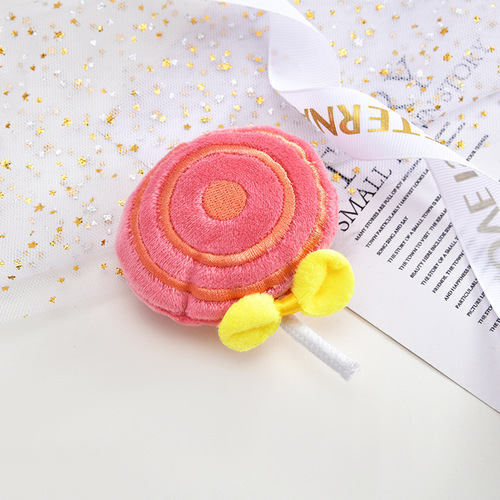 New Love Lollipop Cotton Doll Handmade DIY Hairpin Plush Brooch Accessories Material Keychain Pendant