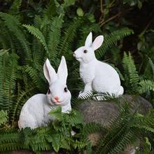 户外仿真小白兔子动物摆件草地园林景观雕塑小品装饰花园庭院装饰