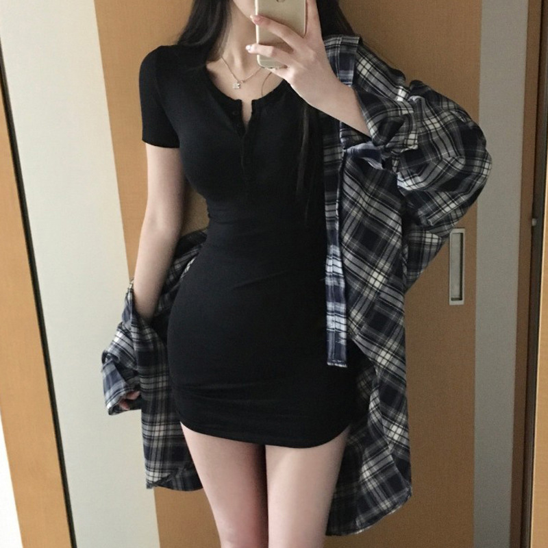 South Korea Dongdaemun New Practical Sexy Laid-back Style Loose Sun Protection Plaid Shirt