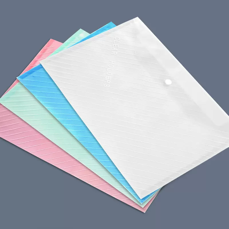 A4批发透明档案袋纽扣文件袋办公文具用品试卷袋资料收纳文件袋
