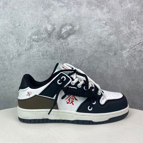  Summer New Original Board Shoes for Women with Mahjong Elements, Wealthy Breathable Color-Matched Dual Strap Casual Shoes for Men
