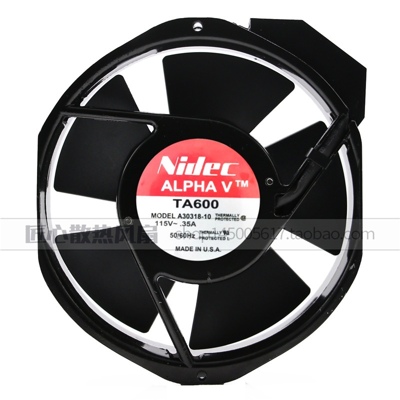 TA600 A30318-10 原装正品日本NIDEC 115V 0.35A 40W铝框交流风扇