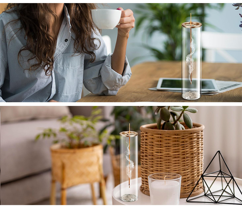 Upside Down Glass Incense Holder