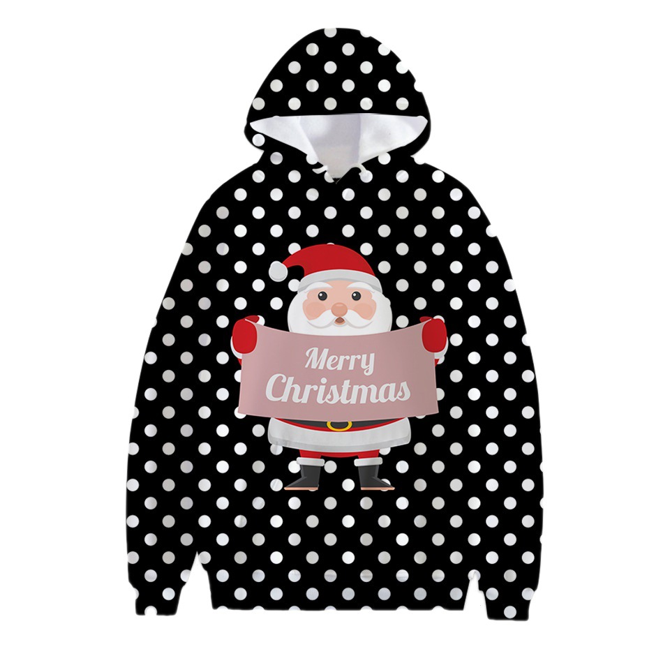 【Gesundheitstuch】 Europäische 3D-bedruckte Weihnachtsmütze für Hunde, Kapuzenpullover für Herren_voghion.com