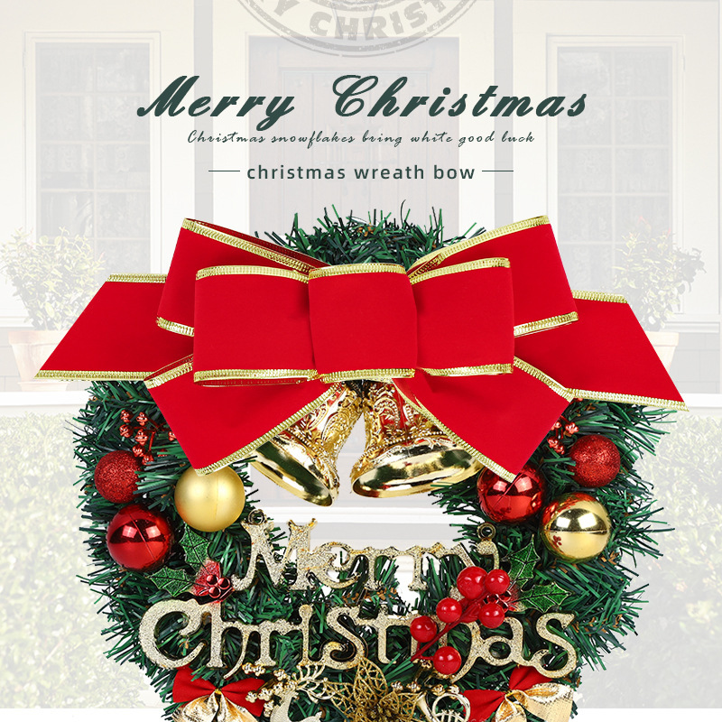 Linhua ribbon Christmas garland bow accessories gift box decoration bow red car Burr bow