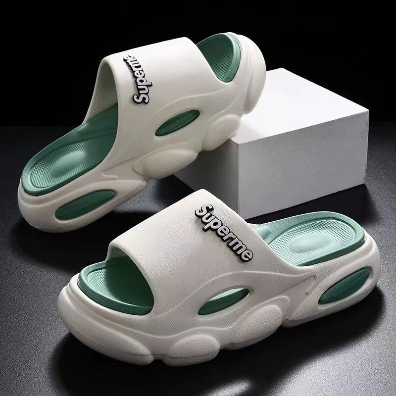 Мужские тапочки, модные тапочки для уличной одежды, мужская спортивная обувь для улицы, мужские нескользящие пляжные сандалии на мягкой подошве.