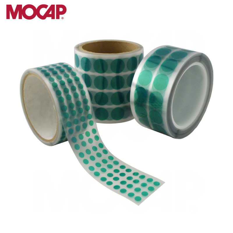 绿色PET耐高温遮蔽胶带 高粘度无残留圆点胶片