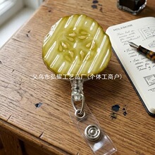 跨境新款Funny Pickle Badge Reel趣味泡菜伸缩证件夹泡菜证件夹