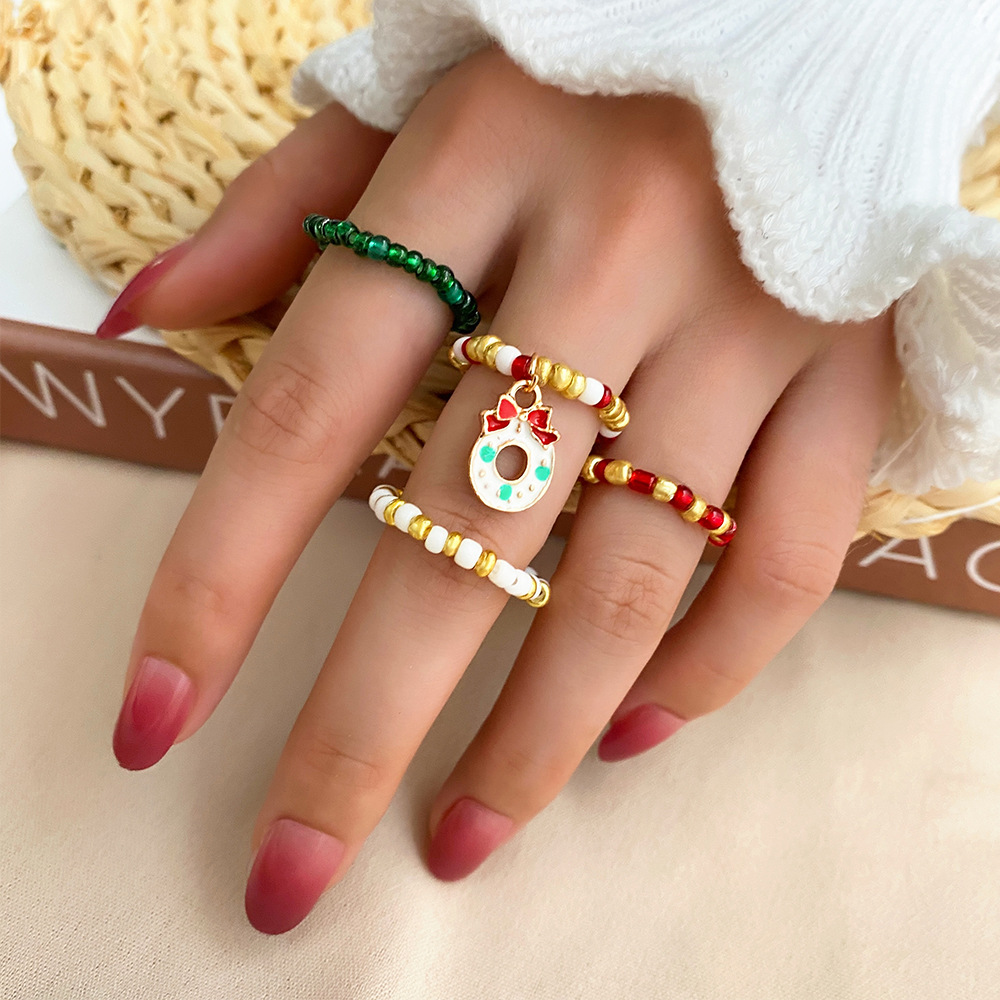 Fashion Cartoon Character Christmas Tree Santa Claus Artificial Crystal Plating Christmas Womenu0027