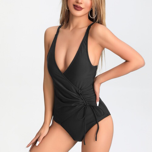 New European and American style sexy swimwear belly-covering triangle swimsuit for women, one-piece