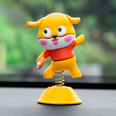 Car Dashboard Spring Doll Cartoon Ornaments Dashboard Skateboard Bear Car Ornaments Car Interior Accessories (Car ornaments) - little-fat-dog