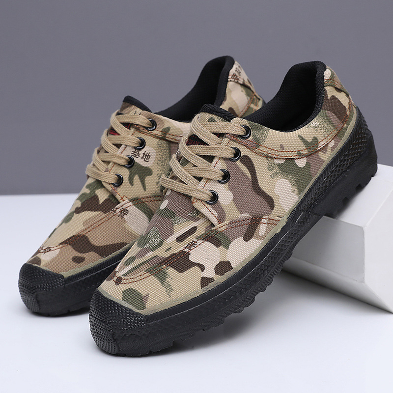 Summer Men's Shoes Camouflage High-Quality Outdoor Shoes Wear-Resistant Non-Slip Construction Site Work Shoes Sports Liberation Shoes Labor Protection Rubber Shoes