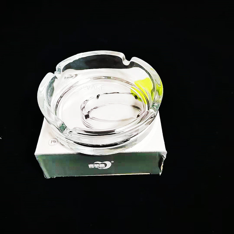 Wholesale green apples G1017 transparent glass round ashtray home storage Wánbǎolù ashtray wholesale