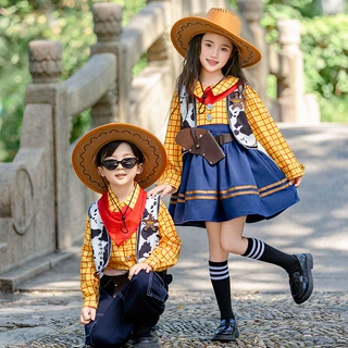 疯狂动物城胡迪套装儿童舞台表演服男童牛仔套装女童幼儿园演出服