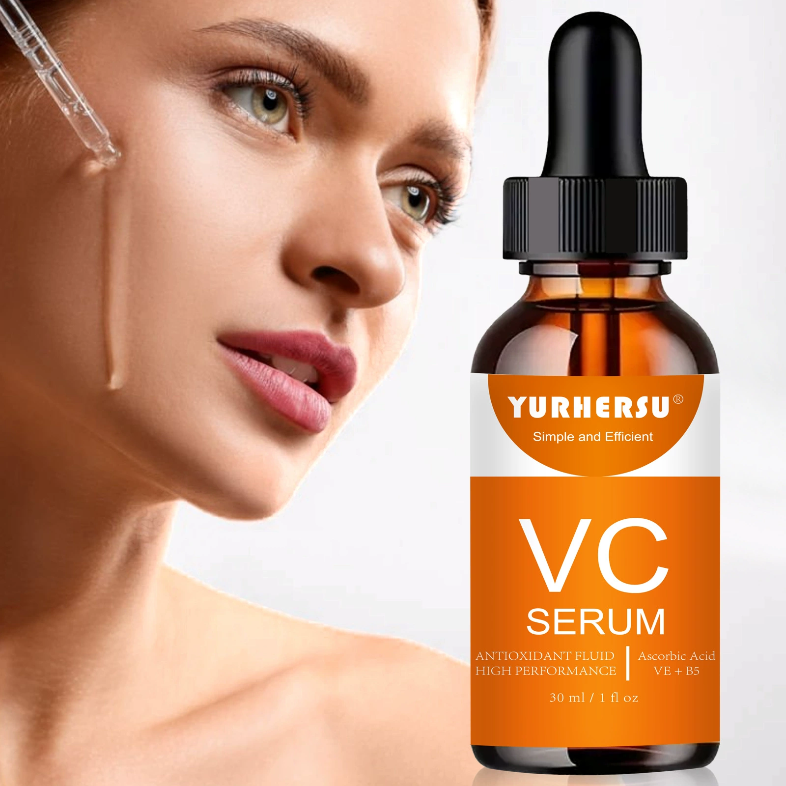 YURHERSU VC Сыворотка для осветления кожи кожи Увлажняющий увлажняющий крем для подтягивания кожи Essence 30 мл