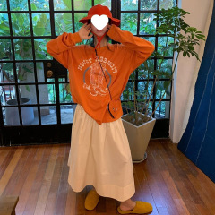 【スポット】MSハリウッド冷凍植毛みかん長袖tシャツ & だらだらしているタオルデニムt