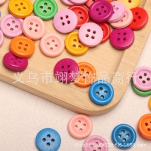 15mm Candy Color Wooden Button Doll Eye Decoration Buckle Kindergarten Handmade DIY Button Eye