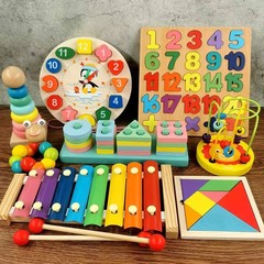 ベビー児童啓蒙益智八音琴木造叩き小木琴1-2-3週4歳男女早教赤ちゃん玩具