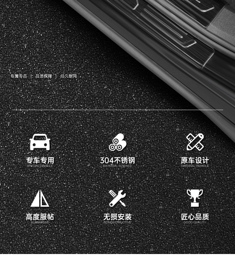 Suitable for 18-26 Models of Volvo Xc60 Door Sill Strips Modified with Stainless Steel Welcome Pedal Trim Accessories