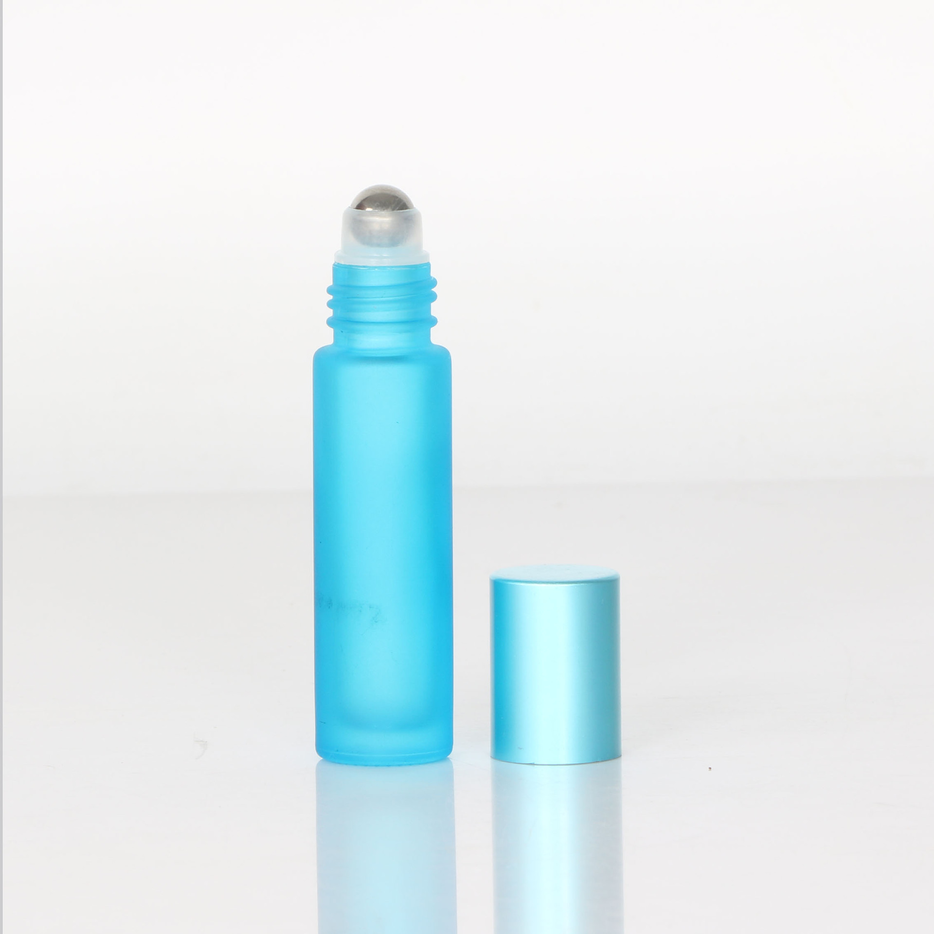 10ml botella de vidrio bola de color botella de cuentas de masaje de ojos perfume portátil aceite esencial cosmético sub-botella vacía