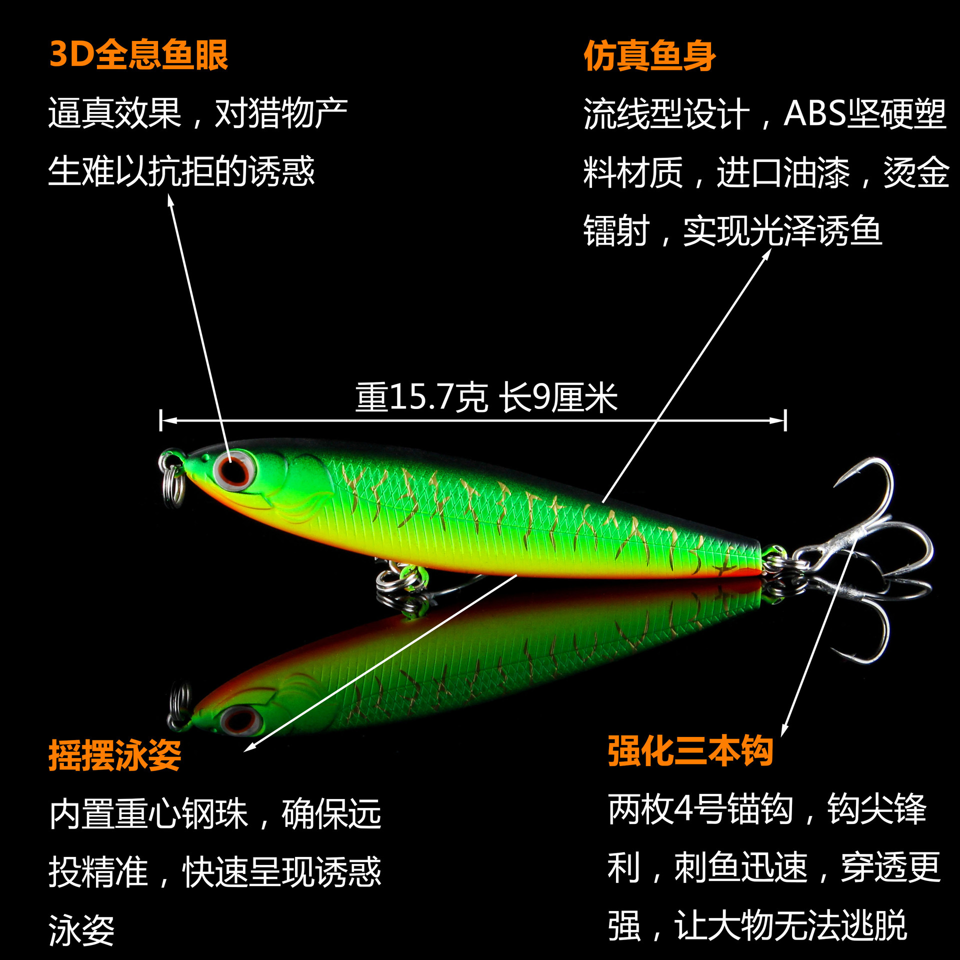 2Pcs Multi Jointed Fishing Lure 90mm/15g Hard Plastic Minnow Swimbait Trolling Bass Fishing Tackle