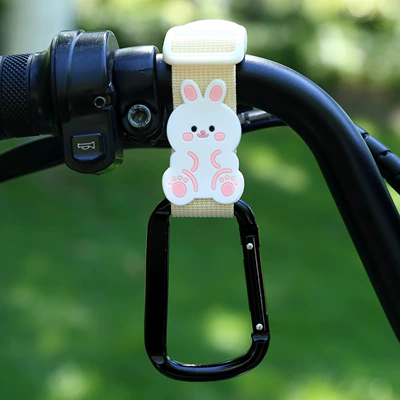 2025 Cross-Border New Electric Other Electric Vehicle Accessories - beige-woven-strap-square-buckle-good-boy-bunny-short-style
