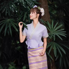 半袖タイ族婦人服スーツ夏民族風作業服タイ服装伝統服装気質上着日常新商品