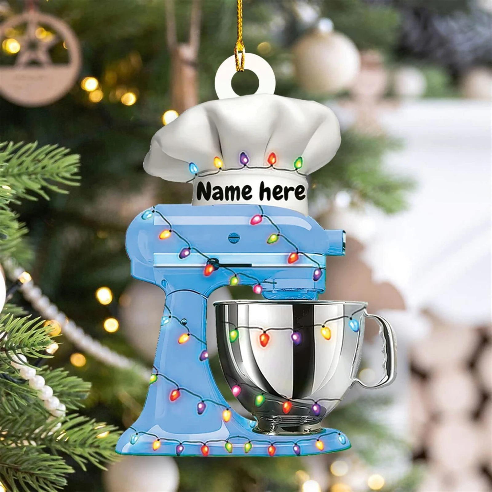 Colgante de Navidad transfronterizo creativo decoración de cocina licuadora colgante de árbol de Navidad decoración acrílica para el hogar