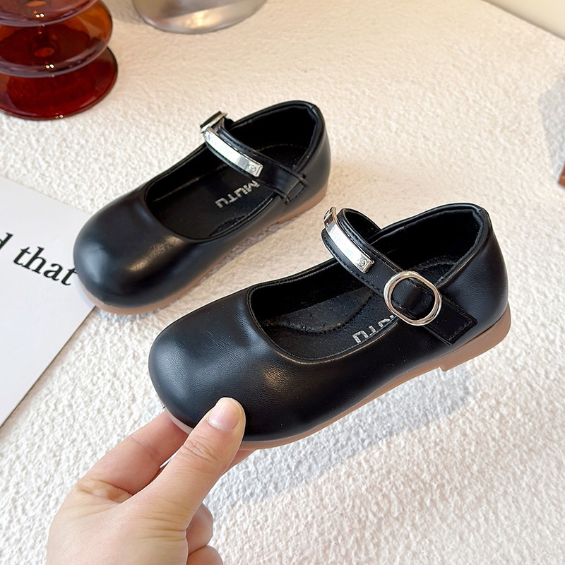 Ballerinas in Lederoptik mit weicher Sohle, Schleifenverzierung und Mary-Jane-Schuhen für Kleinkinder – leicht und bequem zu tragen_voghion.com