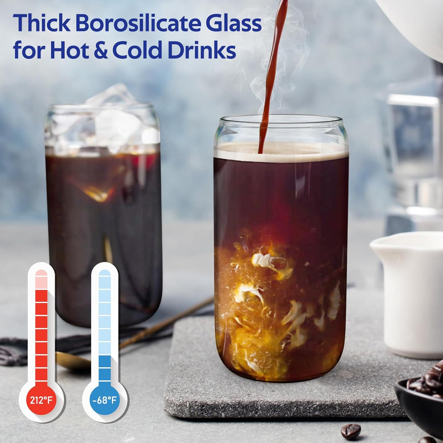 Amazon explosivo taza de Coca-Cola taza de vidrio de agua alta temperatura taza de borosilicato de alto valor facial tapa de bambú botella de bebida de paja