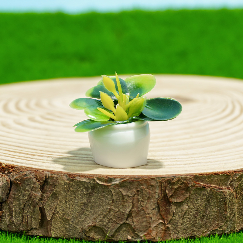 Decoración de micro paisaje Dollhouse accesorios de casa de muñecas mini modelo de planta terminado paisaje de jardinería