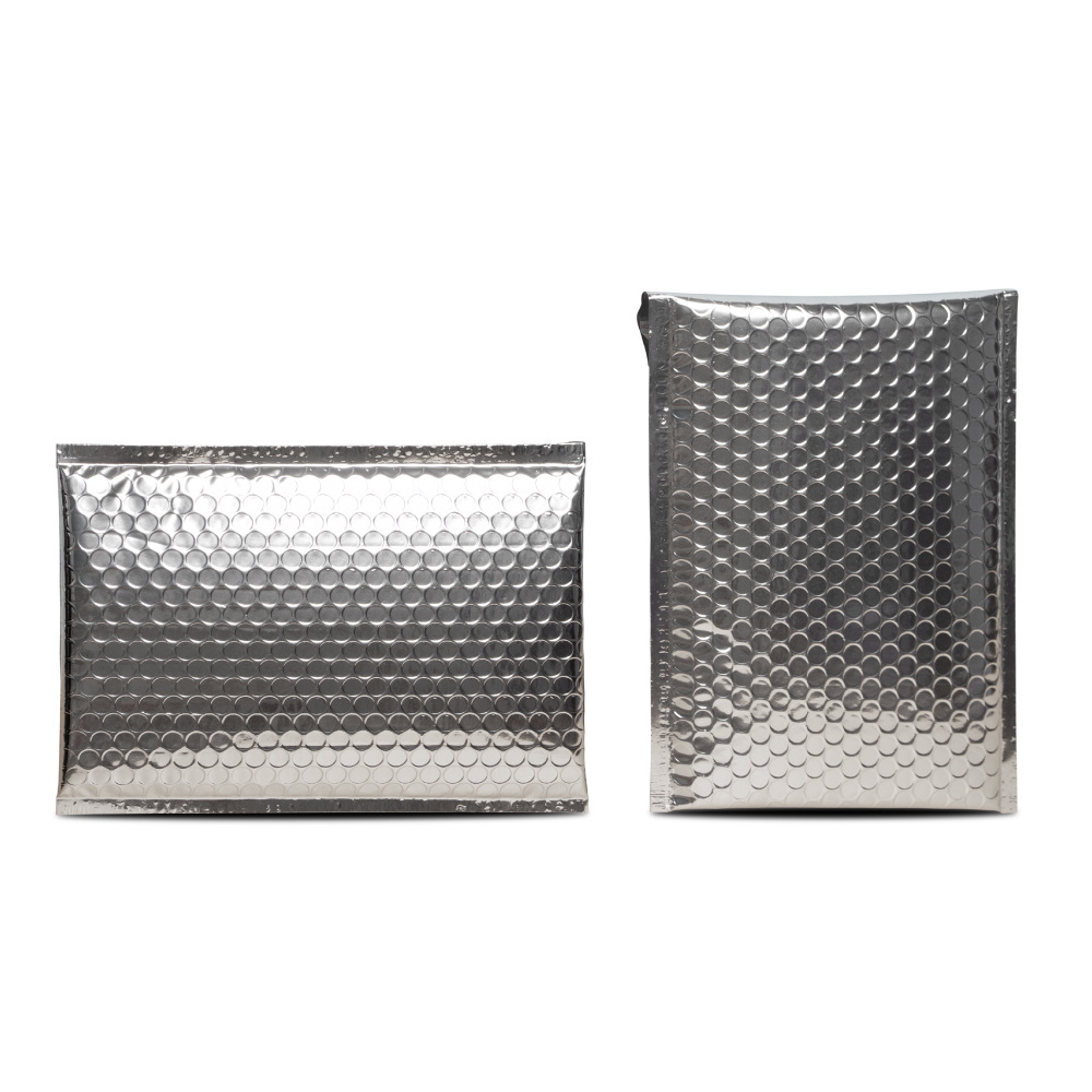 Bolsa de burbujas de película de aluminio, película láser plateada personalizada de alta calidad expreso a prueba de choque, a prueba de presión, a prueba de agua transfronteriza