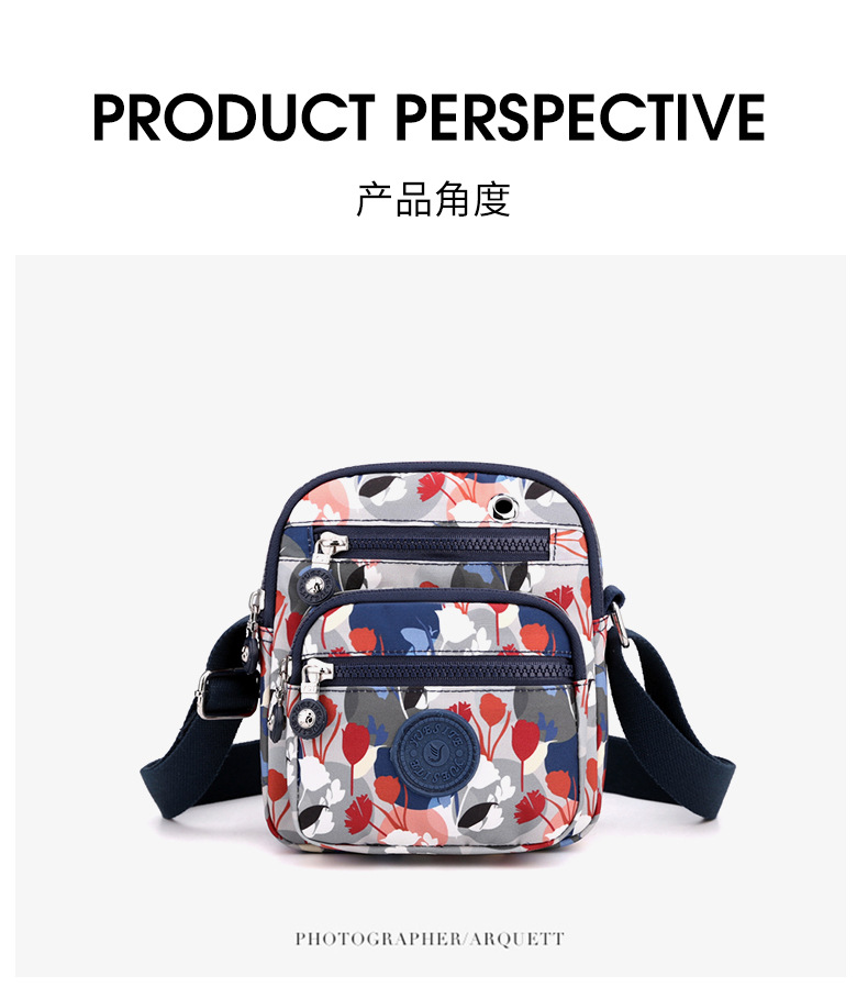 New Oxford Fabric Women's Mini Casual Crossbody Phone Bag Fashion Nylon Bag Single Shoulder Adjustable Waterproof Canvas Bag