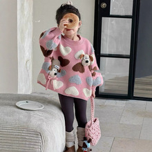 女童毛衣秋冬款2025新款洋气时髦儿童秋装秋季宝宝针织衫女孩上衣